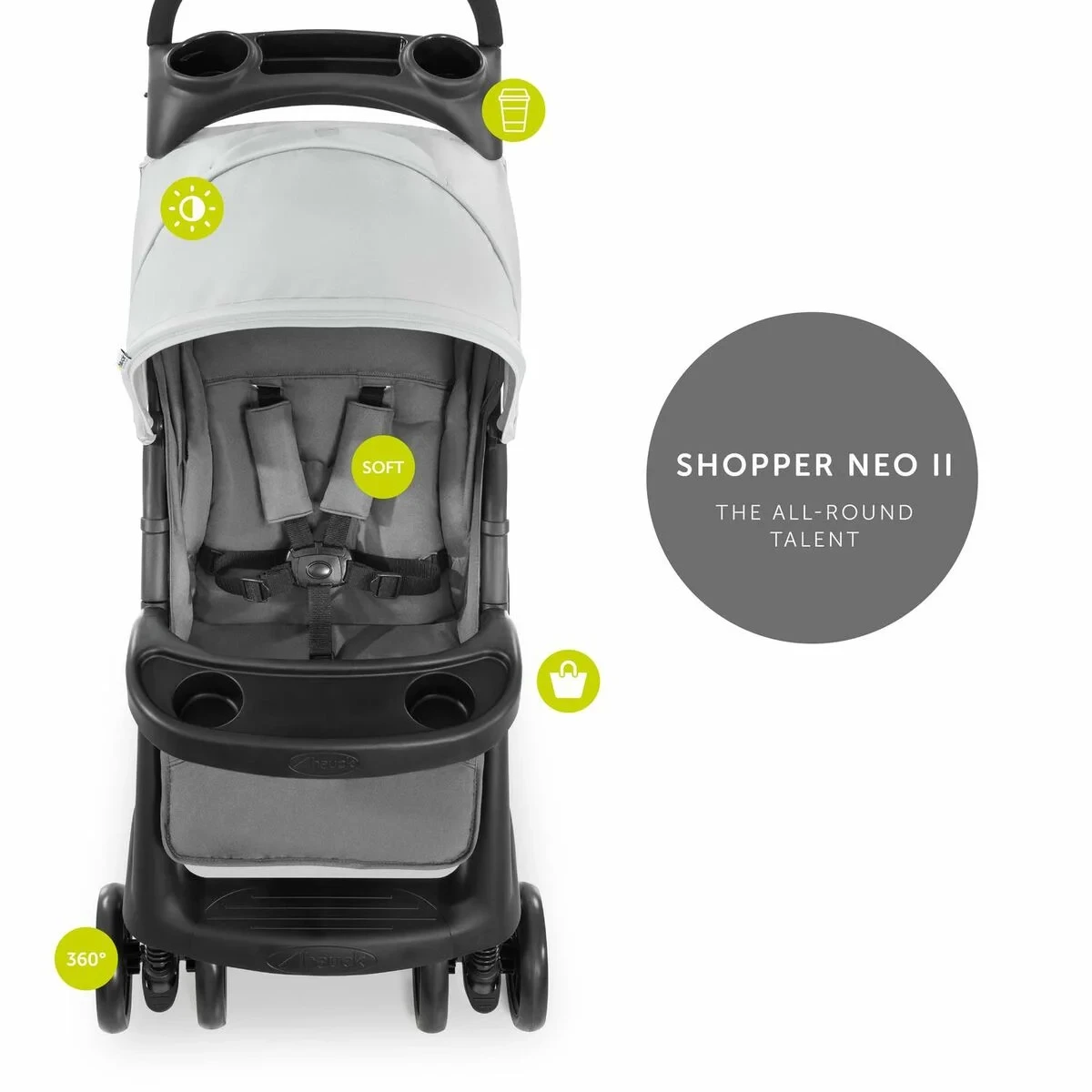 Carro de Paseo para Bebé Hauck Negro Gris