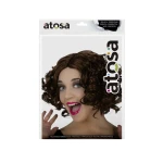 Peluca Castaño Rizado