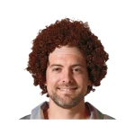 Peluca Castaño Rizado