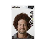 Peluca Castaño Rizado