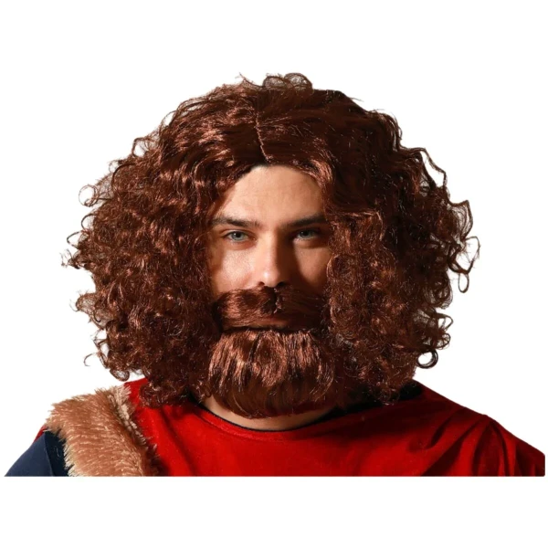 Peluca Castaño Rizado