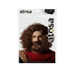 Peluca Castaño Rizado