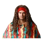 Peluca Castaño Hippie