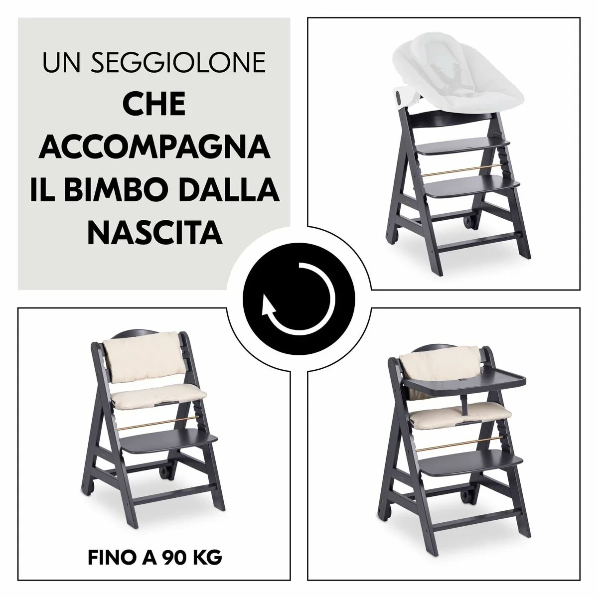 Trona Hauck Marrón Gris oscuro