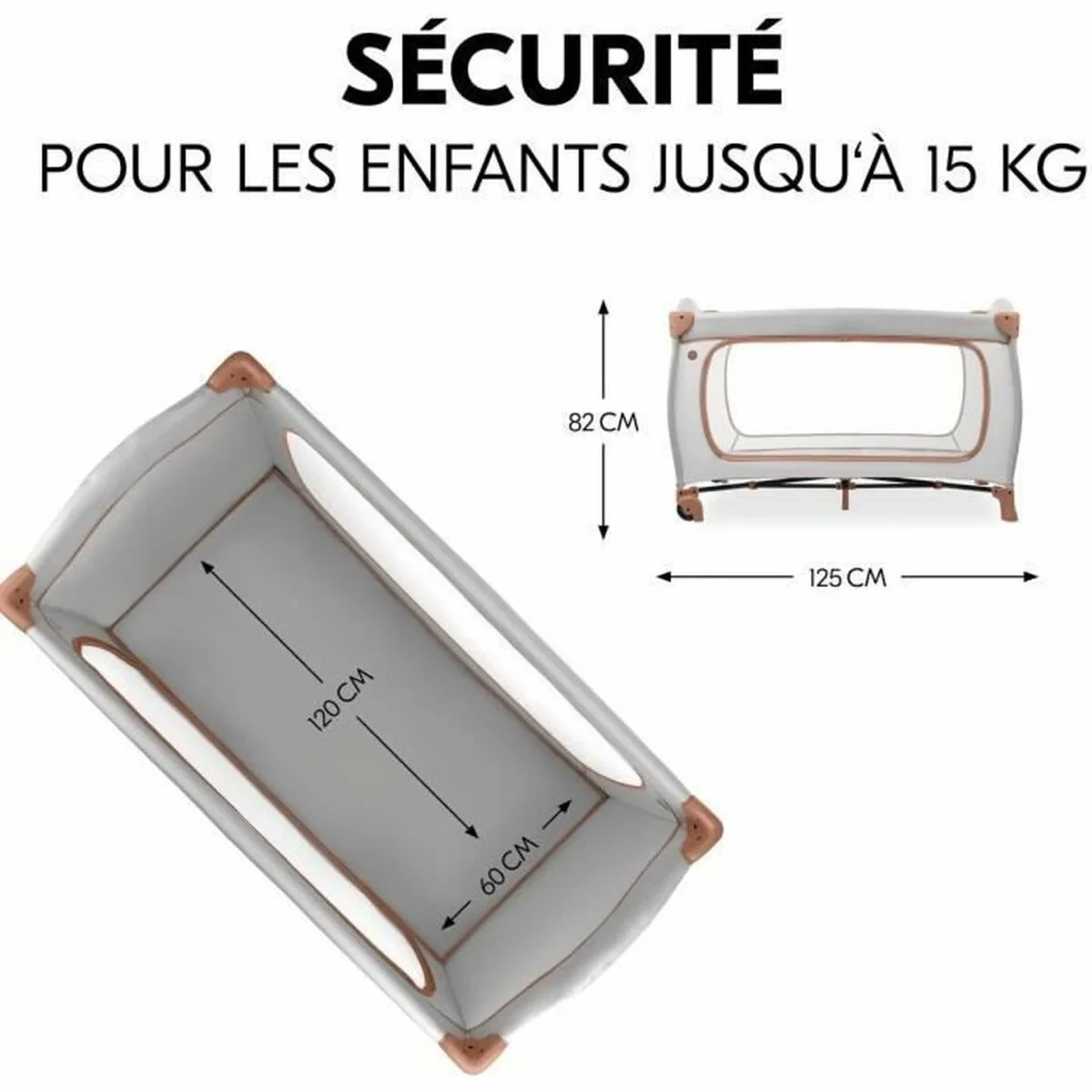 Cuna de Bebé Hauck Marrón