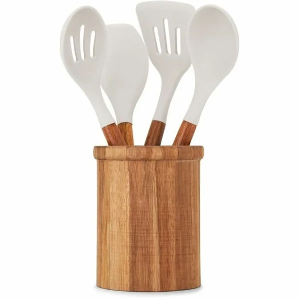 Set de Utensilios para Cocina Livoo MES153G Blanco 5 Piezas (4 Unidades)