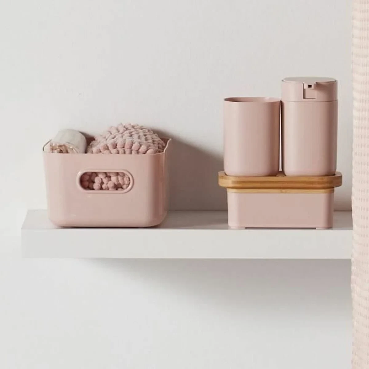 Set de Baño TODAY HOY Rosa Plástico 3 Piezas