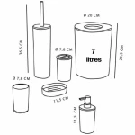 Set de Baño TODAY HOY Rosa Plástico Moderno (6 Unidades)