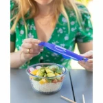 Set de Recipientes de Cocina Herméticos Apilables Pyrex Azul 0,7 L 3 Piezas