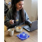 Set de Recipientes de Cocina Herméticos Apilables Pyrex Azul 0,7 L 3 Piezas