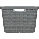 Cesta Multiusos Curver Gris oscuro Yute Plástico