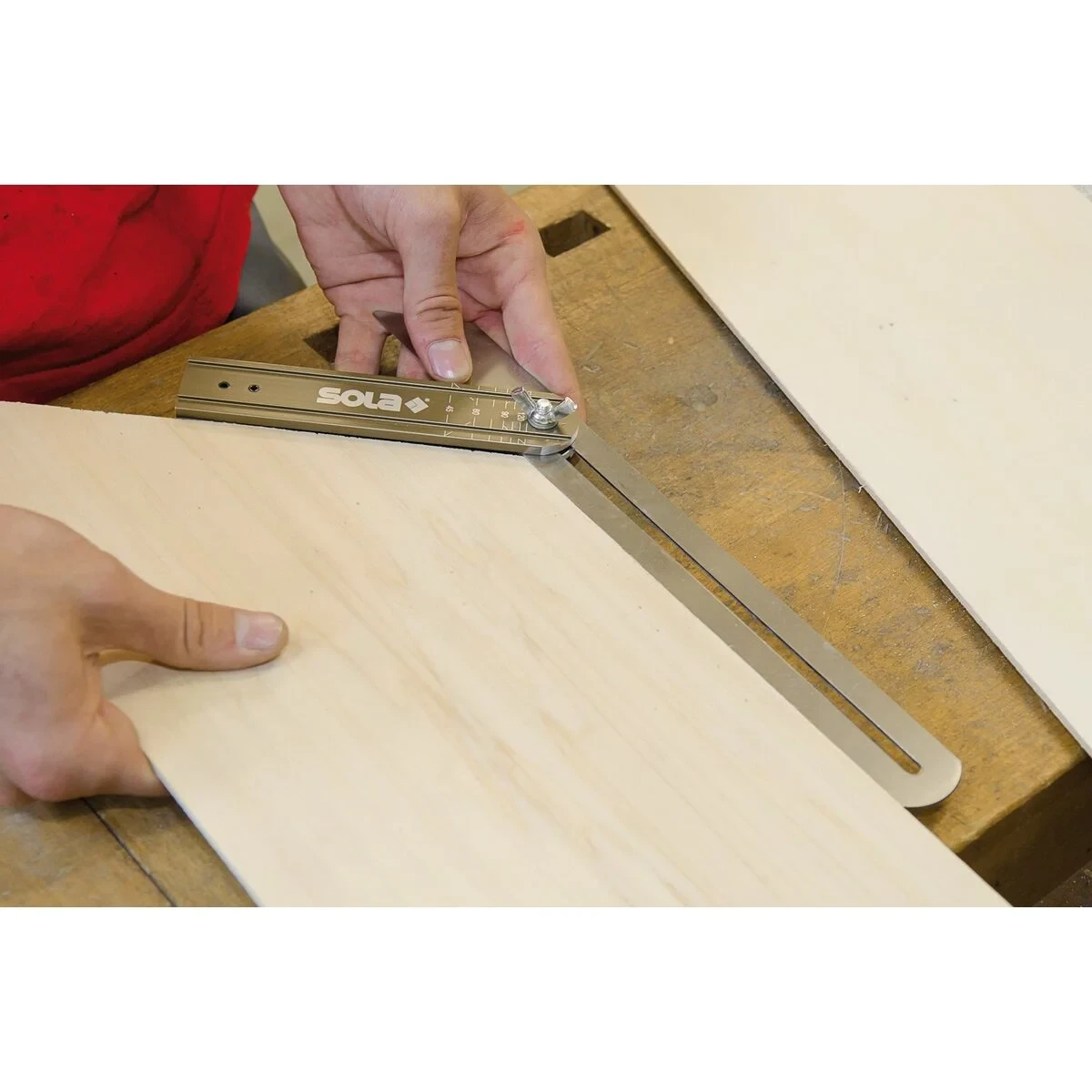 Falsa escuadra con graduación de ángulos SOLA VSTG 200 mm