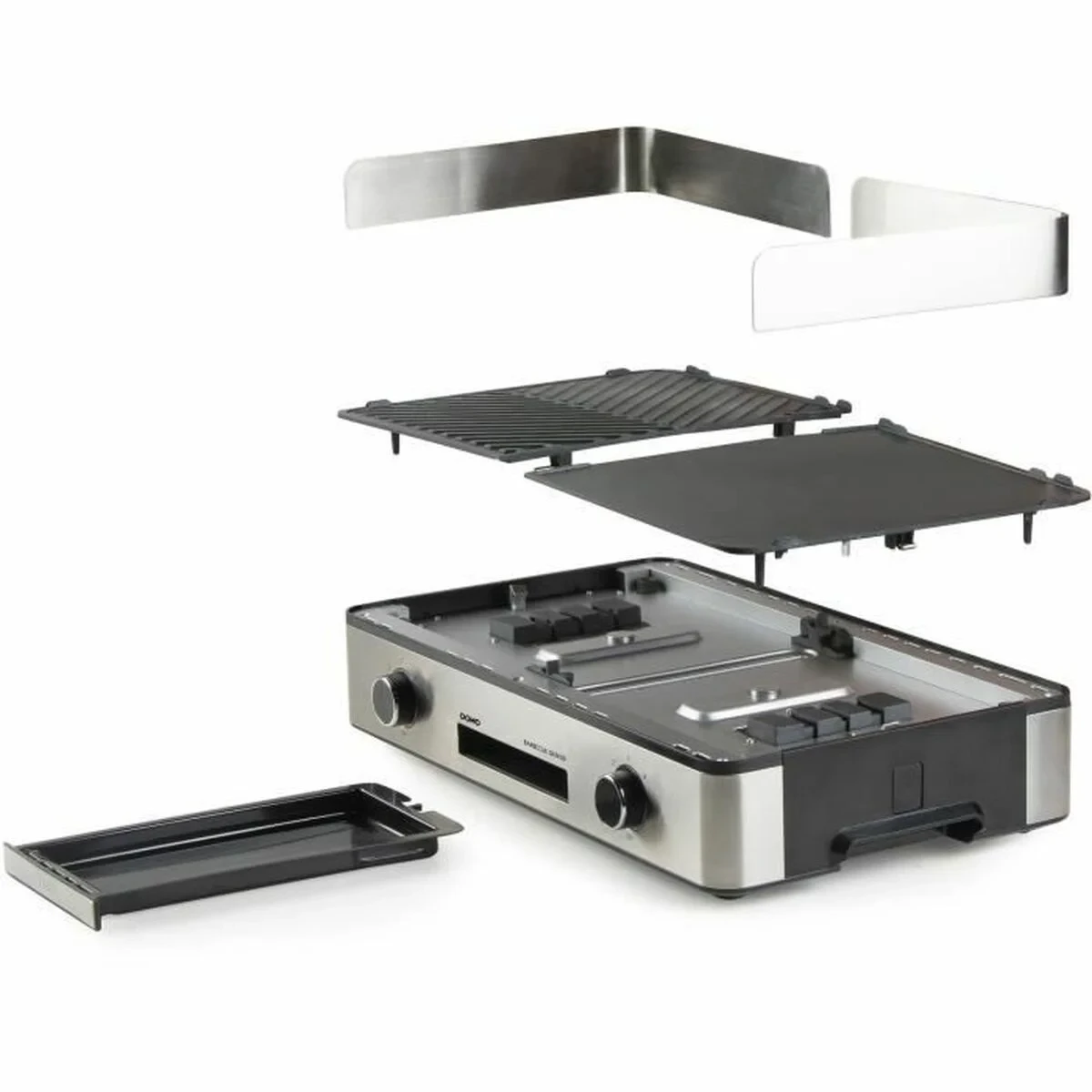 Plancha de Cocina DOMO Negro 2200 W