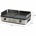 Plancha de Cocina DOMO Negro 2200 W