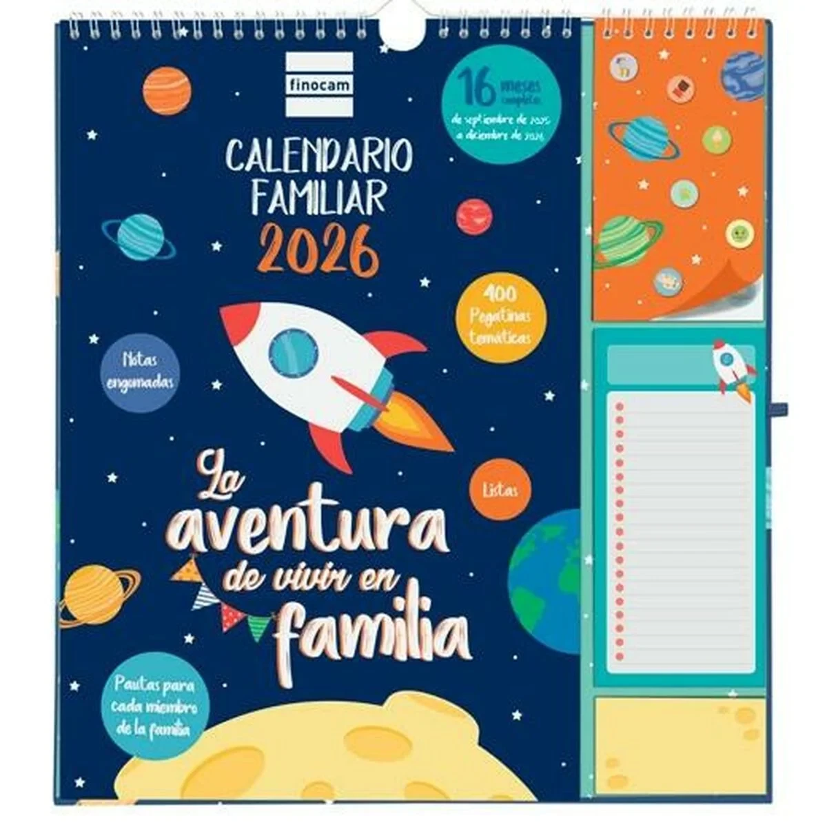 Calendario de pared Finocam Multicolor Papel 2025-2026 30 x 21 cm 21,5 x 32,5 cm