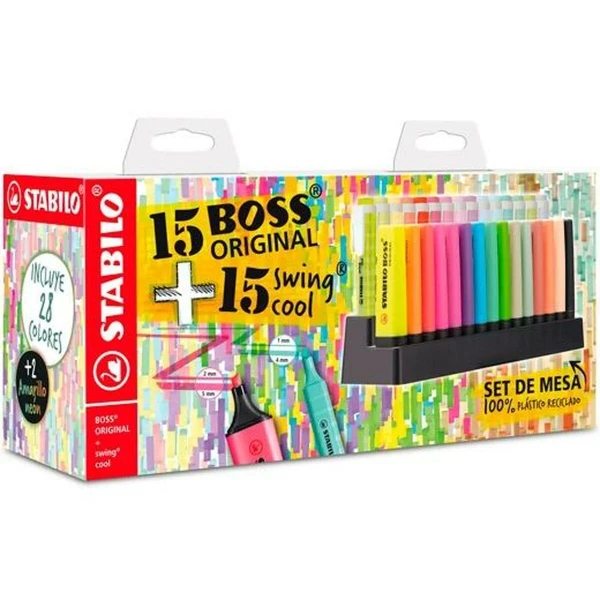 Set de Marcadores Fluorescentes Stabilo BOSS ORIGINAL Multicolor 30 piezas