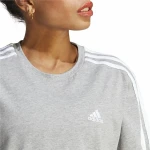 Camiseta de Manga Corta Mujer Adidas 3S Cropped Top Gris claro (XS)