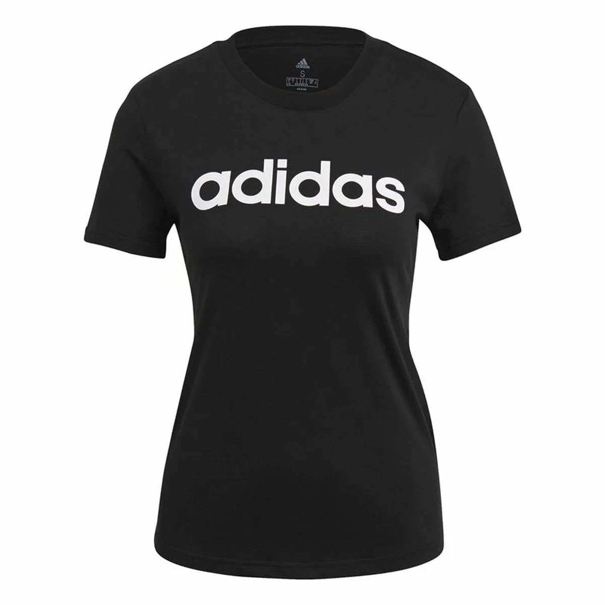 Camiseta de Manga Corta Mujer Adidas Lin T Negro (XS)
