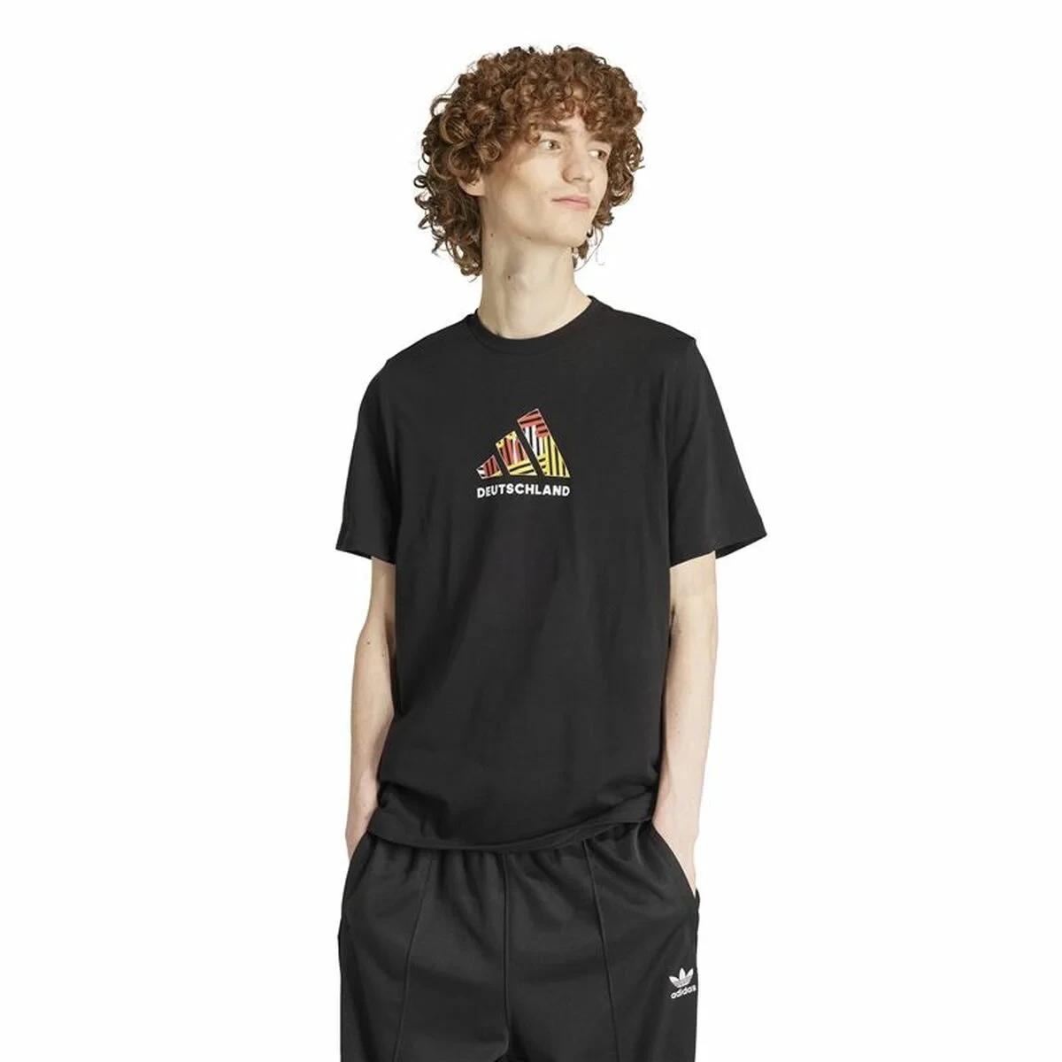 Camiseta de Fútbol de Manga Corta Hombre Adidas Football Germany Fan Graphic (XL)