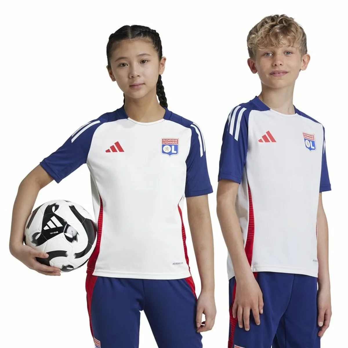 Camiseta de Fútbol de Manga Corta para Niños Adidas Tiro24 Azul (9-10 Años)
