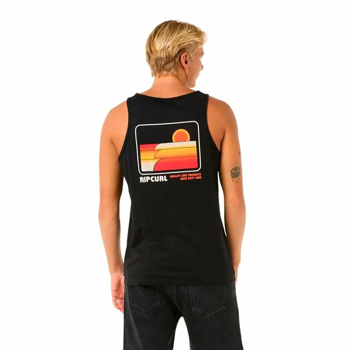 Camiseta de Tirantes Hombre Rip Curl Casual Revival Peaking Tank Negro