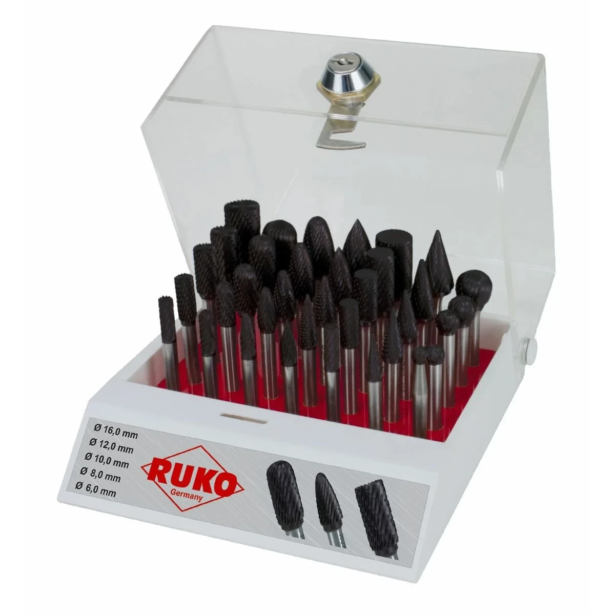 Set de Fresas para Taladro RUKO Metal duro (HM) 35 Piezas