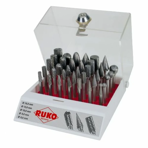 Set de Fresas para Taladro RUKO Metal duro (HM) 35 Piezas