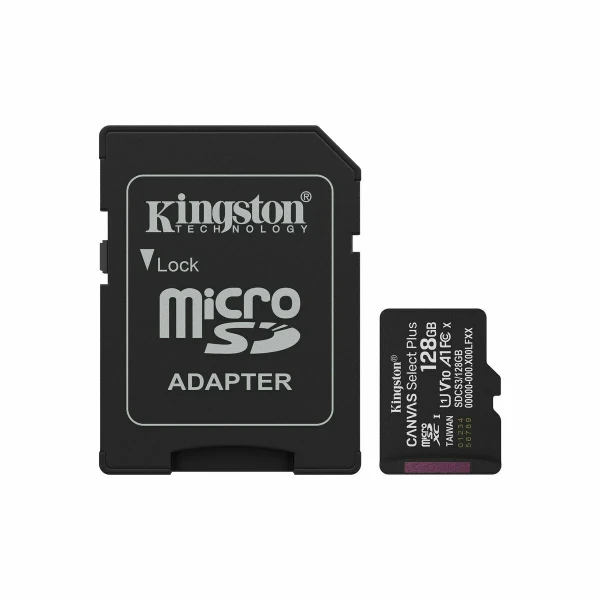 Tarjeta de Memoria Micro SD con Adaptador Kingston SDCS3/128GB 128 GB