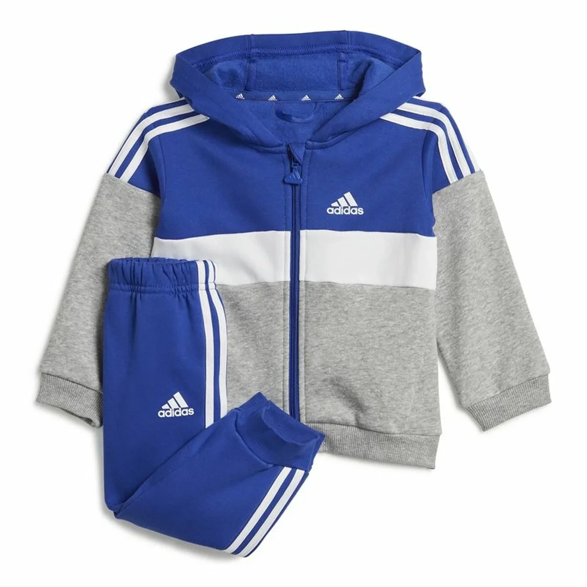 Conjunto Deportivo para Bebé Adidas I 3Stripes Tib Fleece Ts Infantil Azul