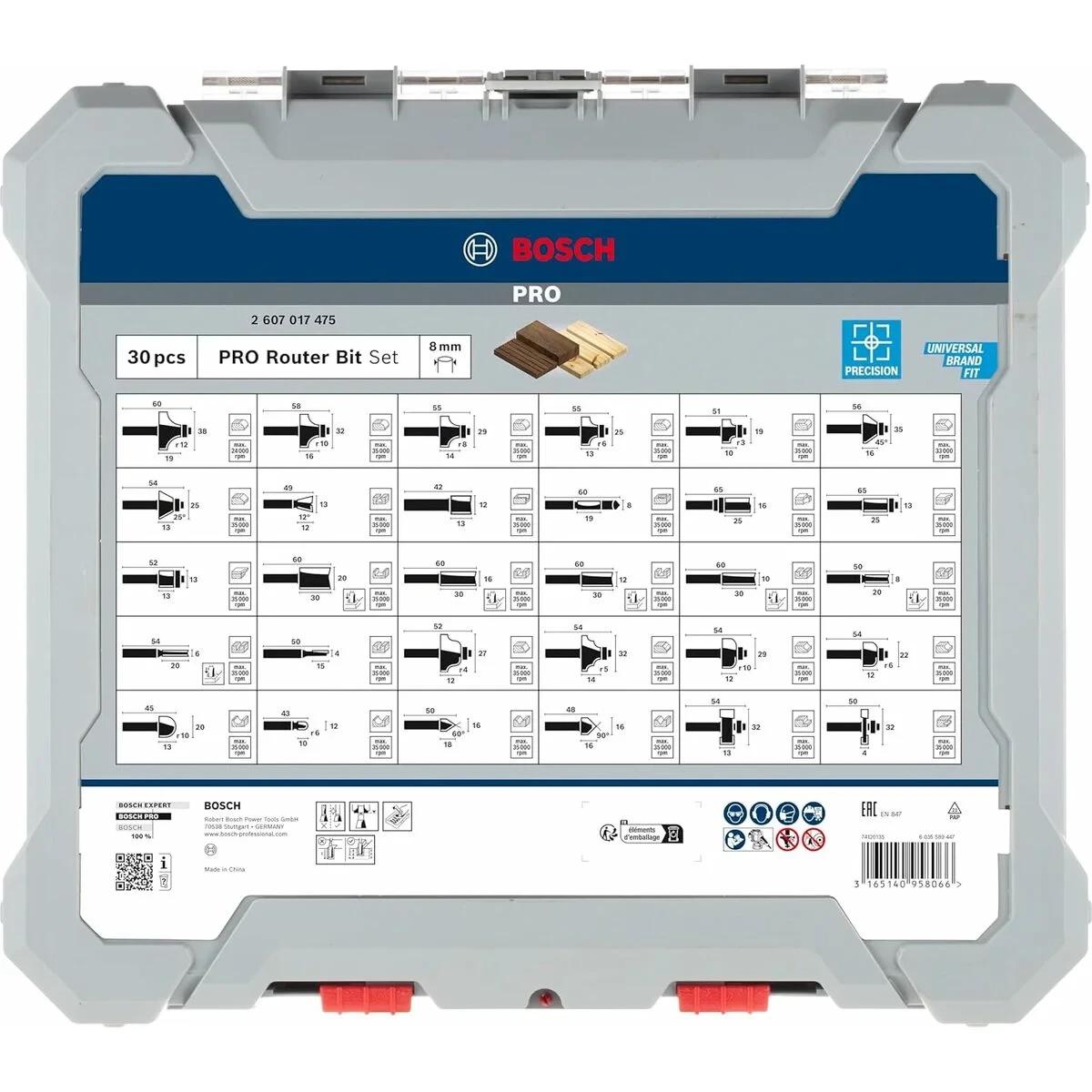 Set de accesorios BOSCH 2607017475 30 piezas