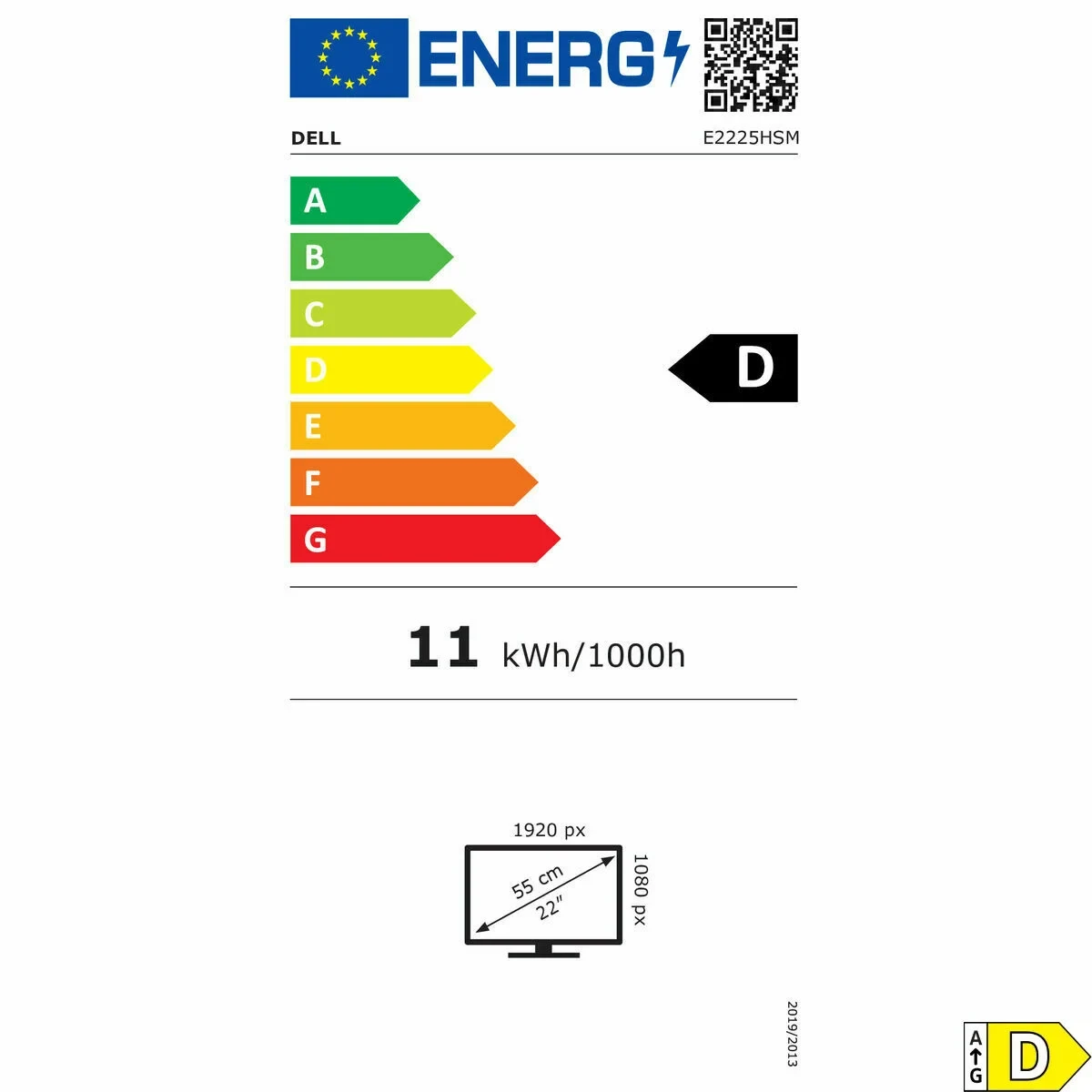 Monitor Dell DELL-E2225HSM 21,5" Full HD