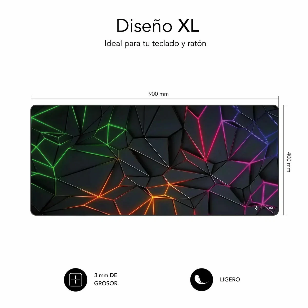 Alfombrilla de Ratón Subblim SUBMP-01PUW07