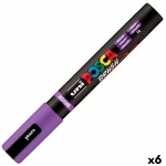 Marcador BRUSH POSCA PC-5BR Violeta (6 Unidades)