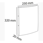 Carpeta de anillas Exacompta Negro A4 (20 Unidades)