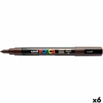 Marcador POSCA PC-3M Marrón oscuro (6 Unidades)