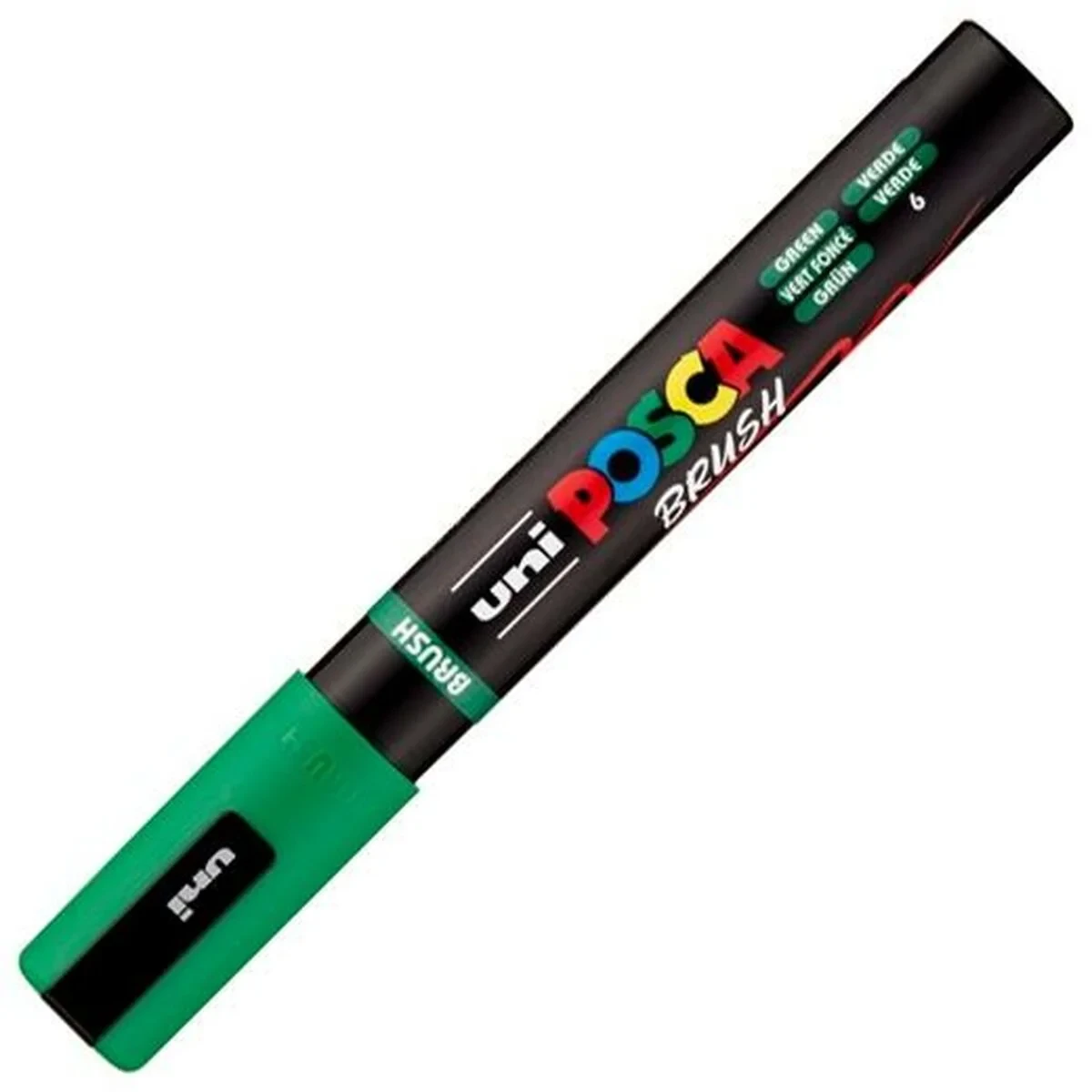 Marcador BRUSH POSCA PC-5BR Verde (6 Unidades)