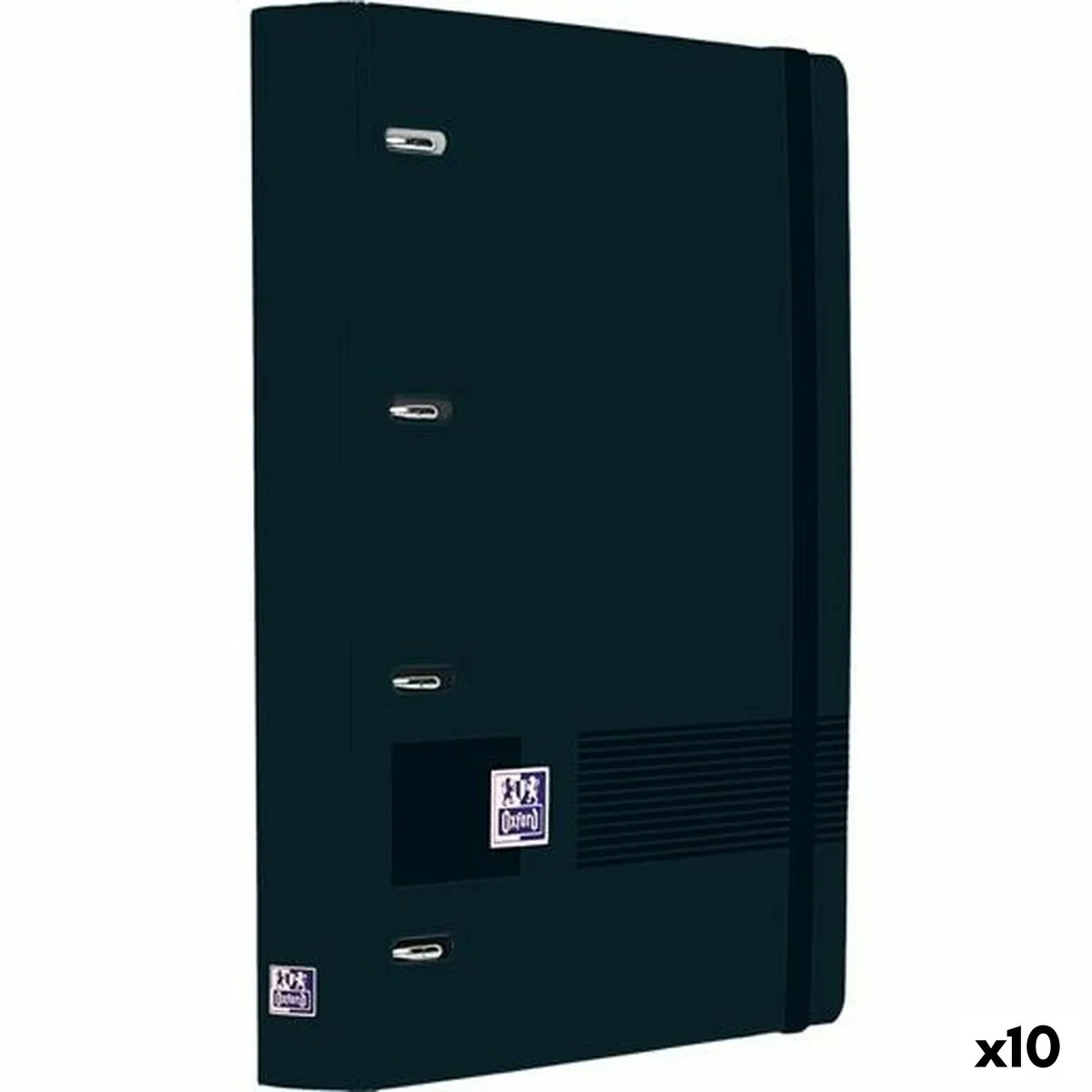 Carpeta de anillas Oxford LIVE&GO Negro A4+ (10 Unidades)