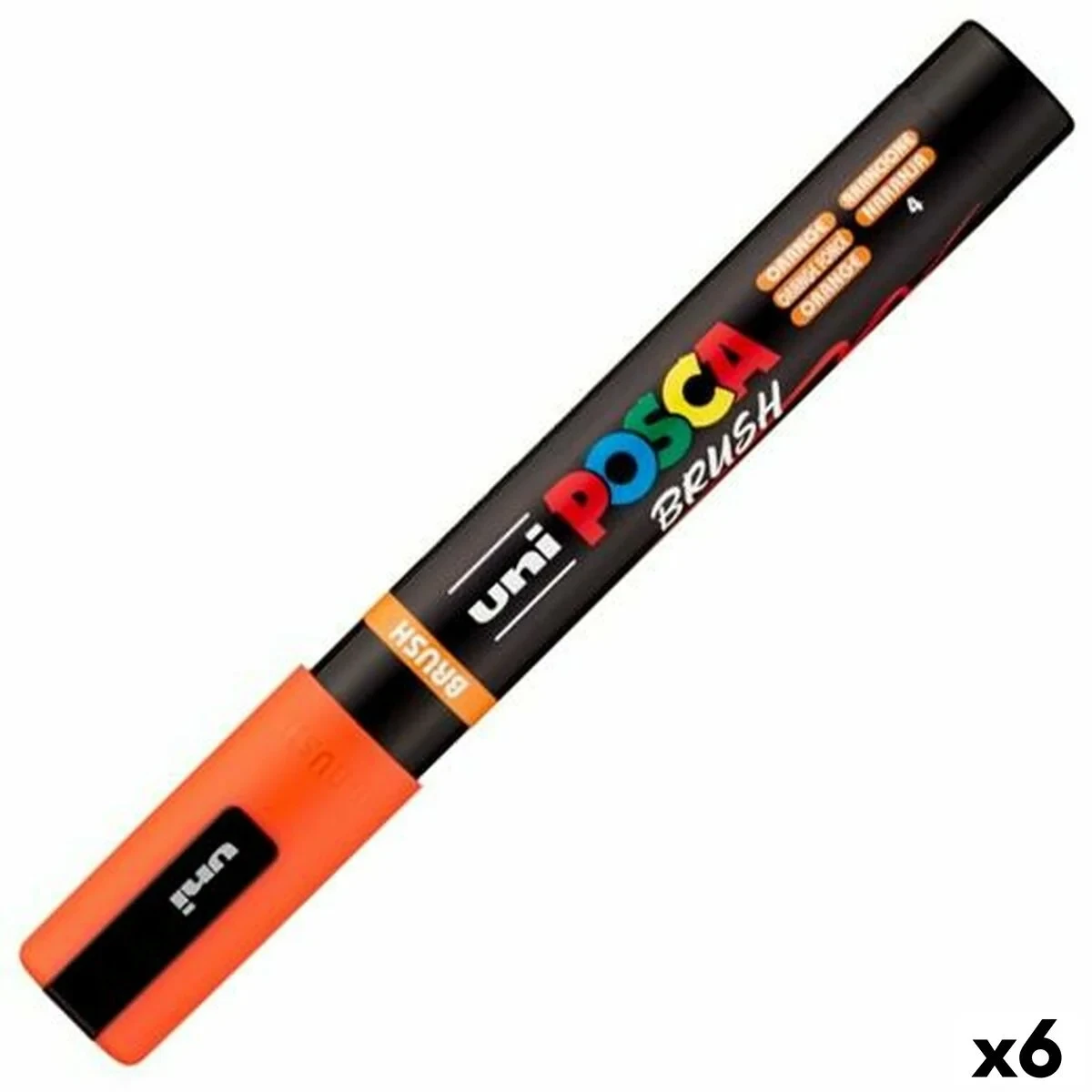 Marcador BRUSH POSCA PC-5BR Naranja (6 Unidades)