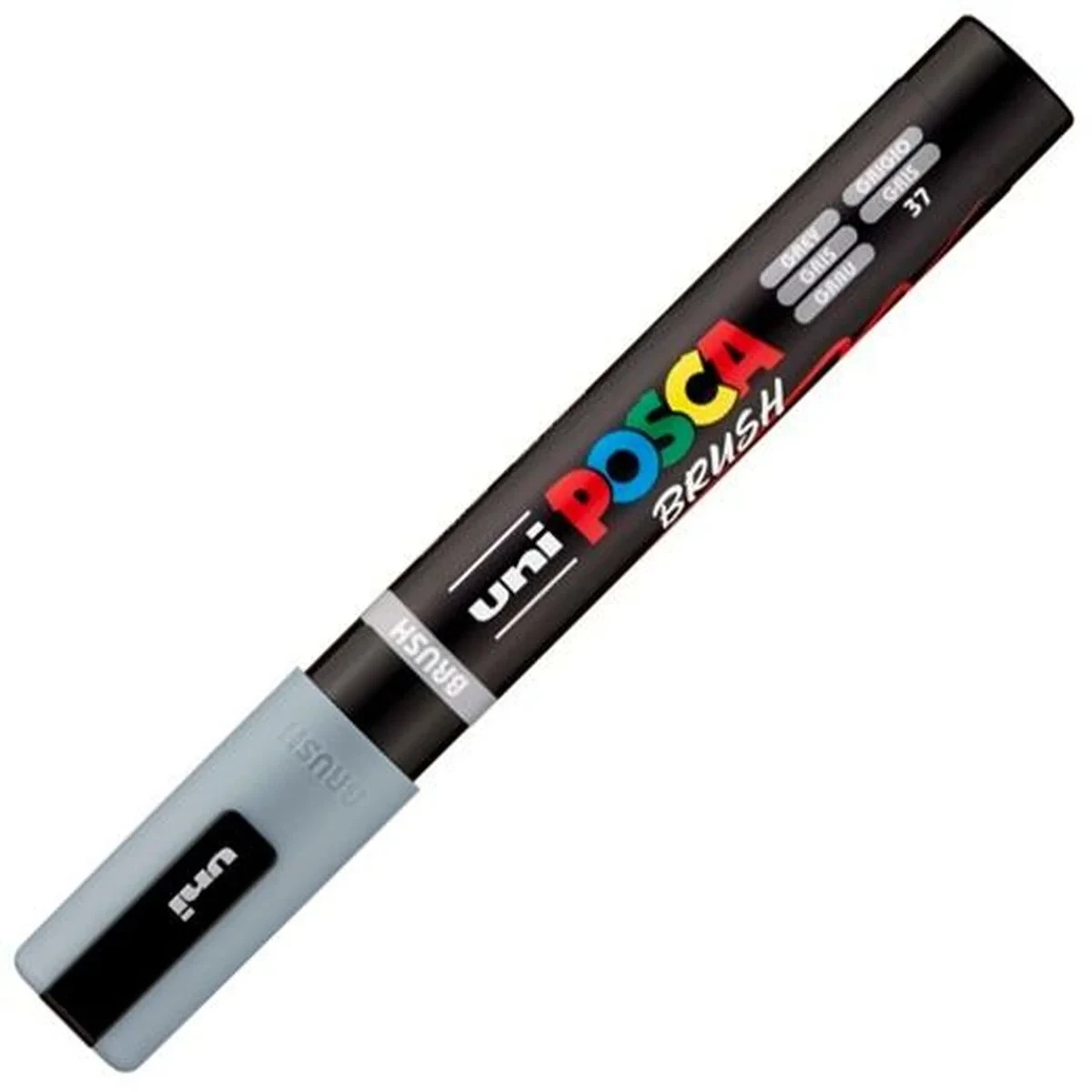 Marcador BRUSH POSCA PC-5BR Gris (6 Unidades)