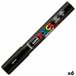 Marcador BRUSH POSCA PC-5BR Negro (6 Unidades)