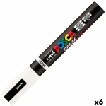 Marcador BRUSH POSCA PC-5BR Blanco (6 Unidades)