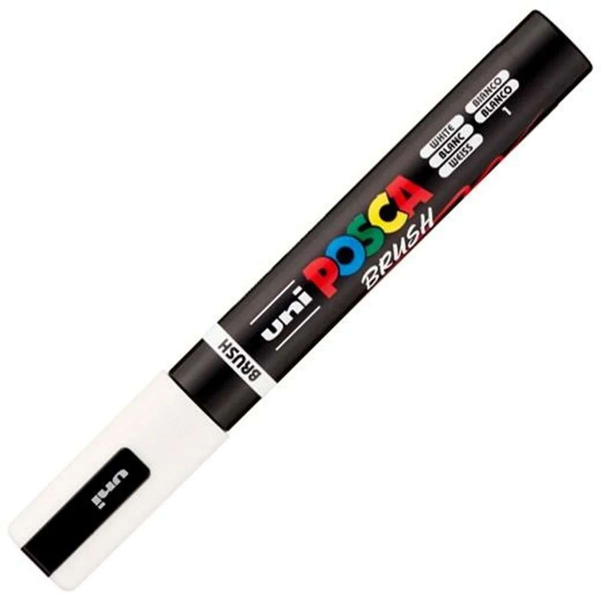 Marcador BRUSH POSCA PC-5BR Blanco (6 Unidades)