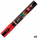 Marcador BRUSH POSCA PC-5BR Rojo (6 Unidades)