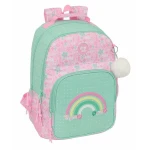 Mochila Escolar Glow Lab Amazing Verde Rosa 32 x 42 x 15 cm