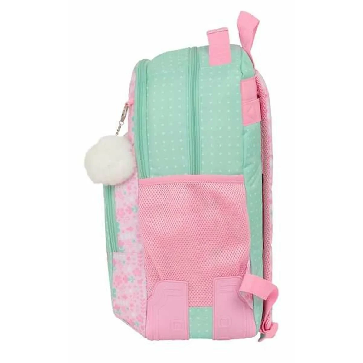 Mochila Escolar Glow Lab Amazing Verde Rosa 32 x 42 x 15 cm