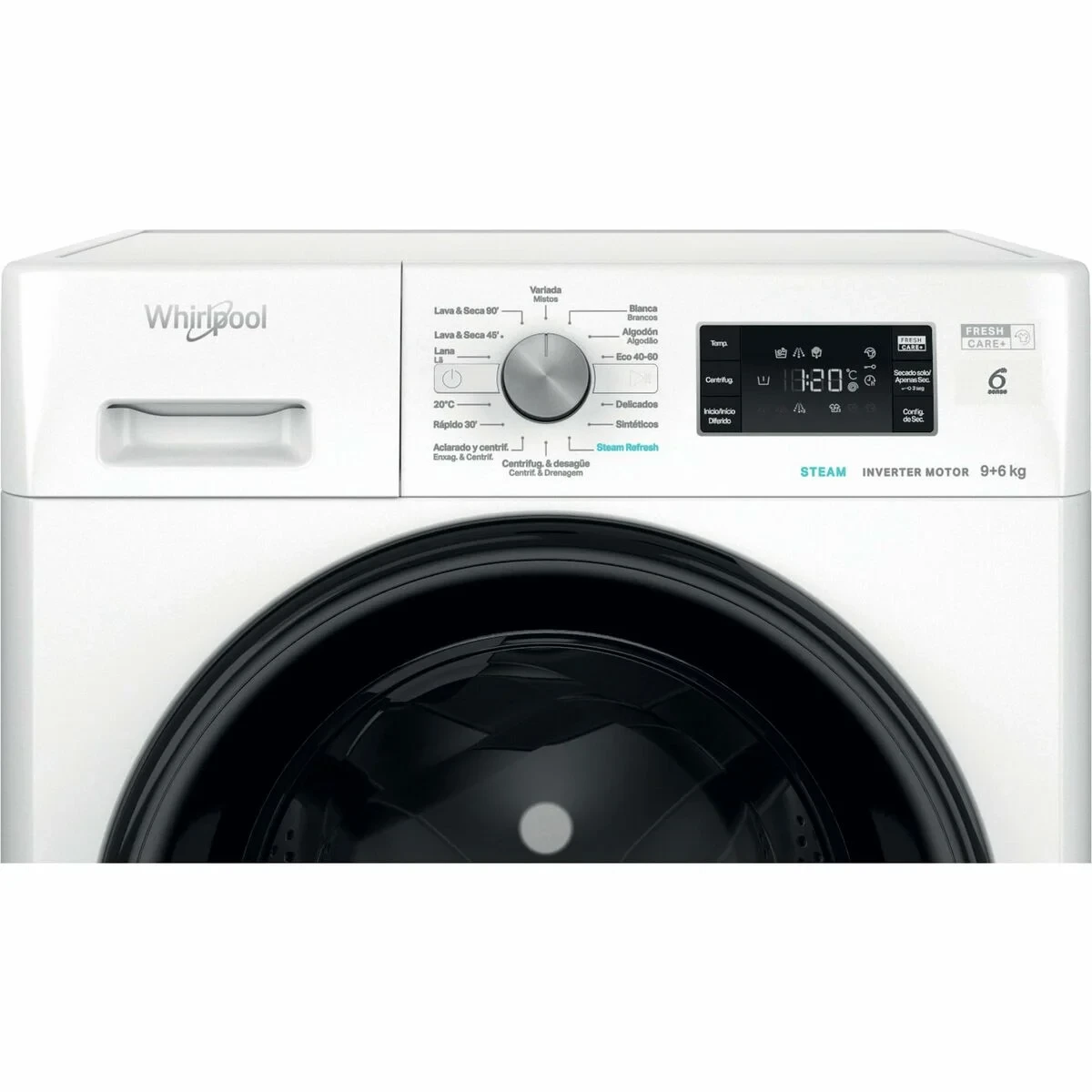 Lavadora - Secadora Whirlpool Corporation FFWDB964489BVSP 1400 rpm 9 kg 6 Kg