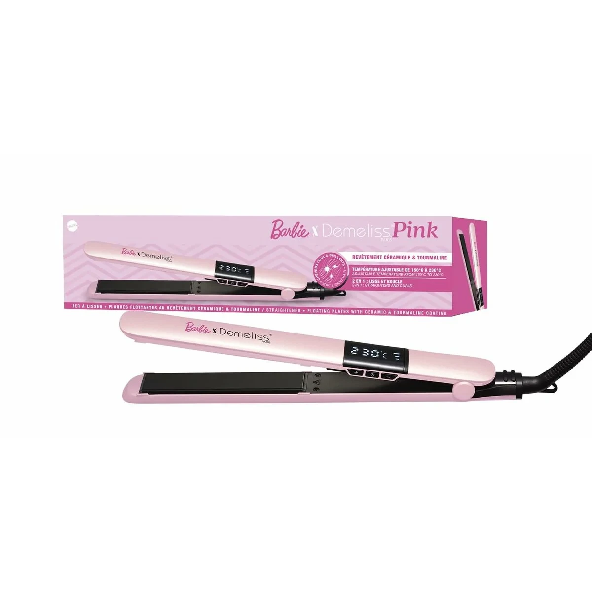 Plancha de Pelo Demeliss Rosa