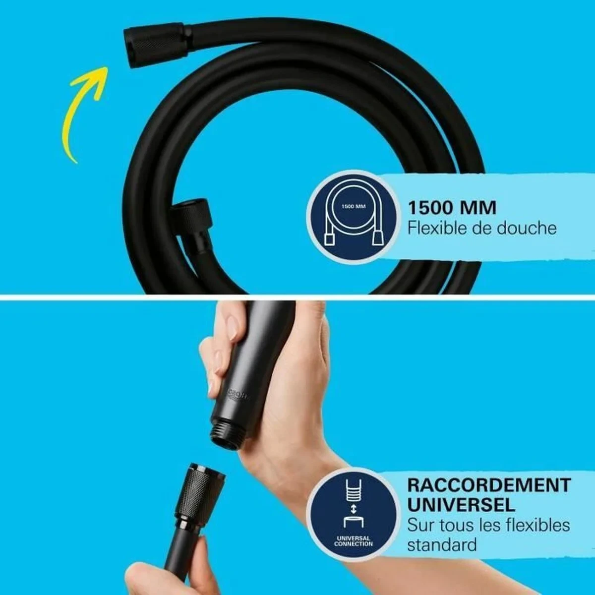 Alcachofa de Ducha Grohe Negro