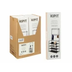 Perchero con Balda Kipit Negro Metal 60 x 26 x 155 cm