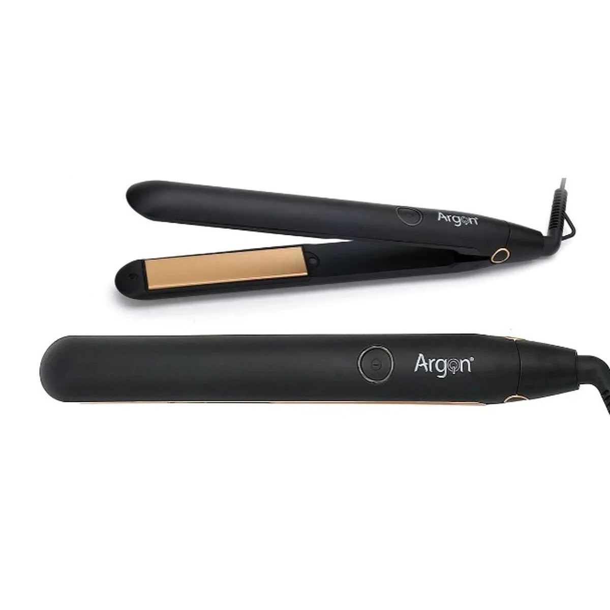 Plancha de Pelo Argon Negro Dorado 35 W